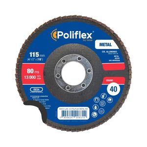 Disco flap metal Poliflex 768435 4,5  ox g40 f29 azul