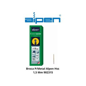 Broca Metal HSS 1.5mm Alpen 626 Plata