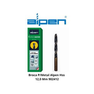 Broca Metal 12mm Alpen HSS 626 Plateado