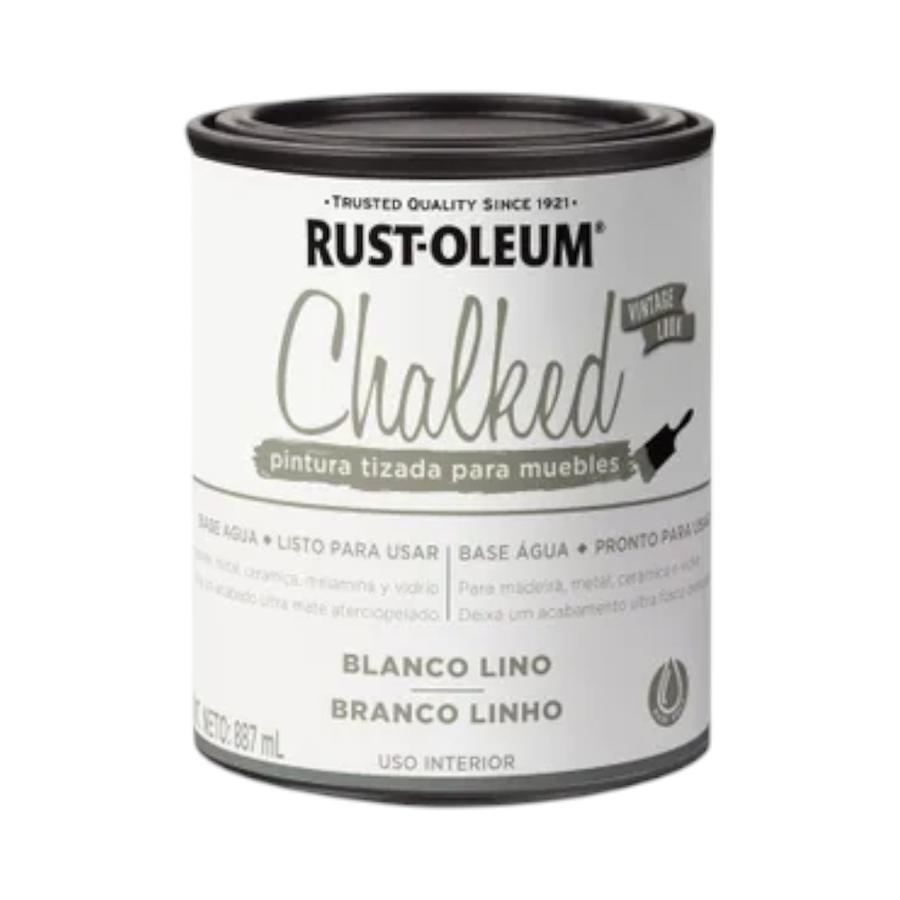Pintura a la Tiza Chalked Rust-Oleum Blanco Lino 1/4 Gl