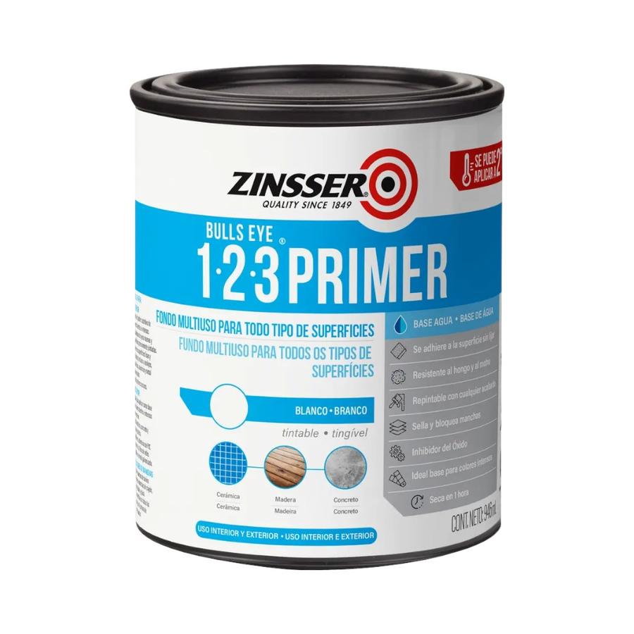 Imprimante Sellador Base Agua Zinsser Blanco 1-2-3 946 ml