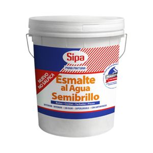 Pintura Esmalte al Agua Semibrillo Base I/N Sipa 4GL