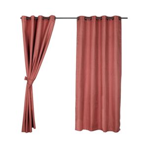 Set Cortinas Mashini Regata Blackout Argolla Terracota