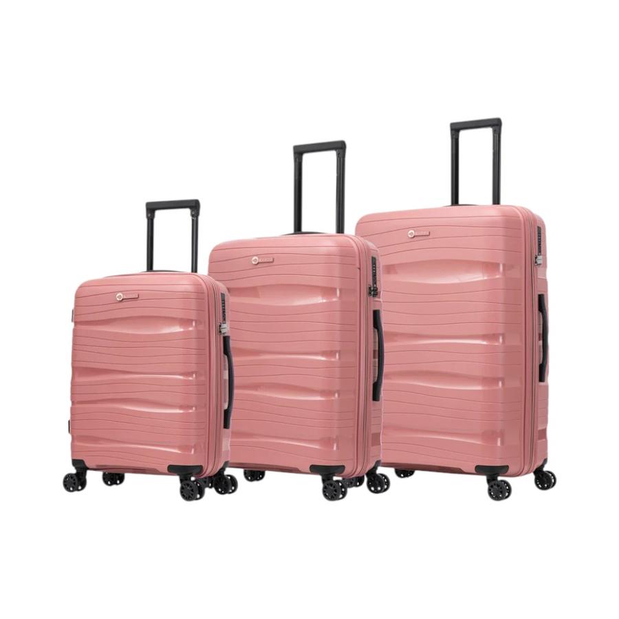 Maleta Expandible Kippi Wavy 8 Ruedas Rosa L