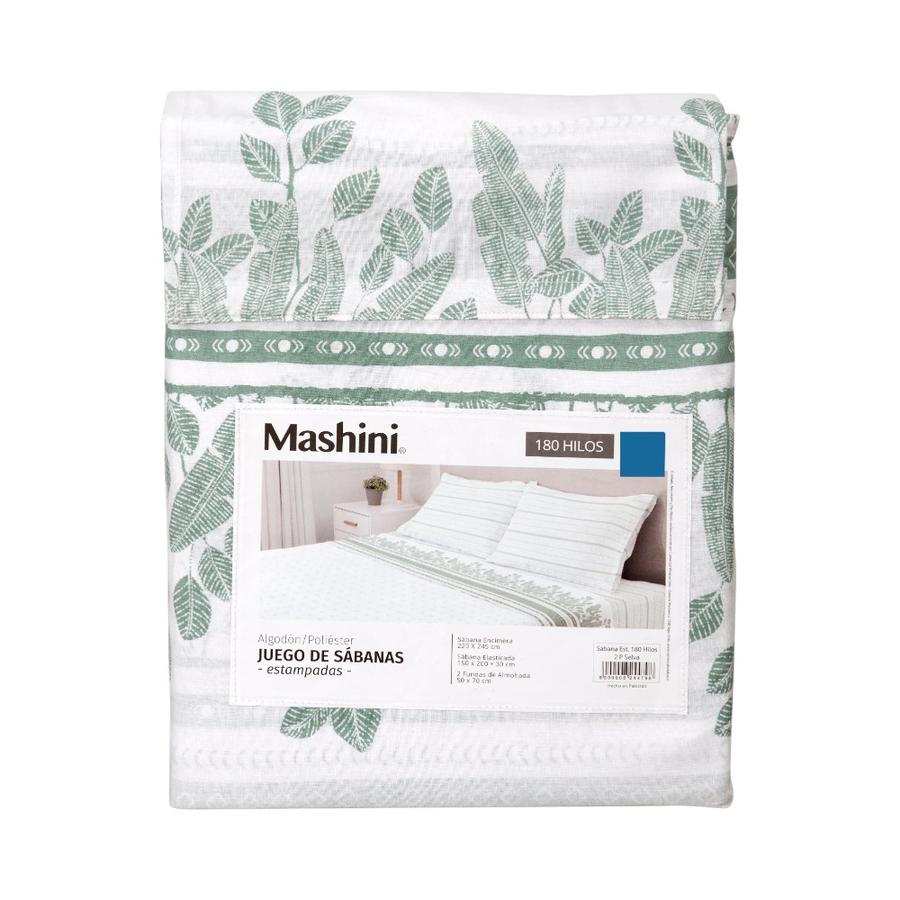 Sábanas 180 Hilos Mashini 1.5 Plazas Estampado Selva