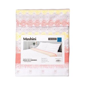 Sábanas 180 Hilos Mashini 2 Plazas Estampado Citrus