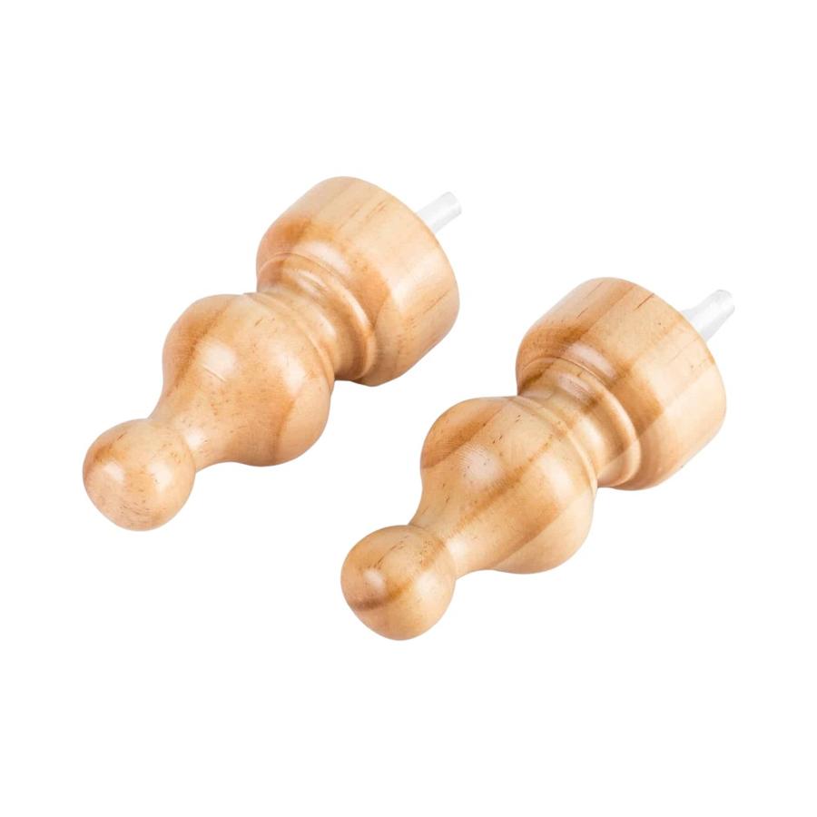 Pack 2 Uds Terminal Árabe De Madera Natural 19 mm 10402505