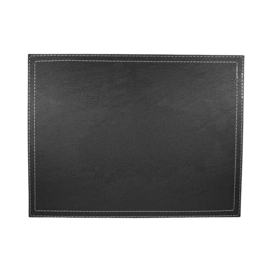 Individual Mesa Rectangular Negro 32x42 cm Eco-Cuero Doral