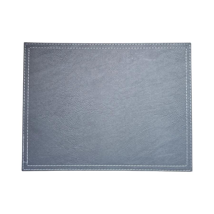 Individual Mesa Rectangular Gris 32x42 cm Eco-Cuero Doral