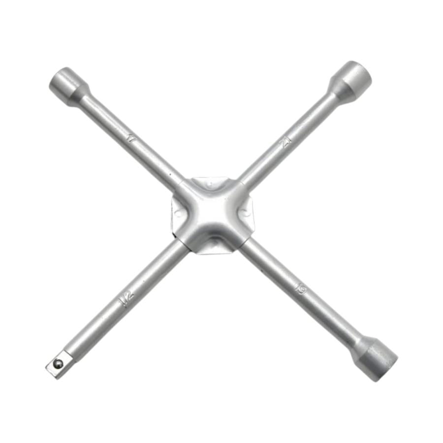 Llave Cruz Reforzada Ecosa 17-23 mm Forjado Plateado