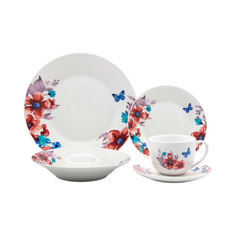 Set de Vajilla 20 Piezas Doral Allessia Domenica Porcelana