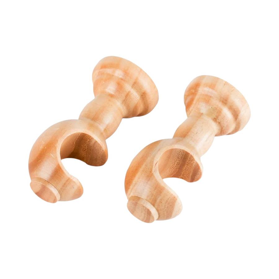 Pack 2 Uds Soporte Simple De Madera Natural 19 mm 10402501