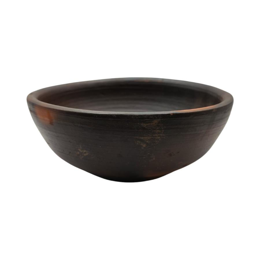 Paila Caldillera Greda Pomaire 19 X 7,5 CM Cafe Oscuro