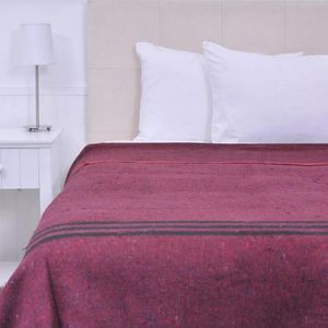 Frazada Mashini Térmica Queen Líneas Rojo