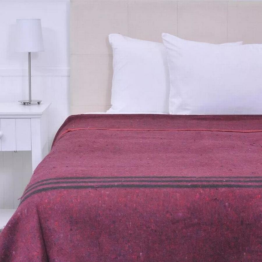 Frazada Mashini Térmica Queen Líneas Rojo