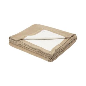 Frazada Lana Premium Zahr 1.5 Plazas Café