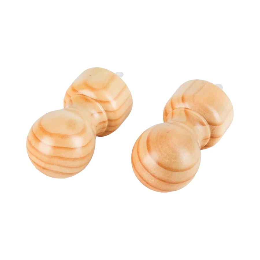 Pack 2 Uds Terminal Bola De Madera Natural 19 mm  10402504