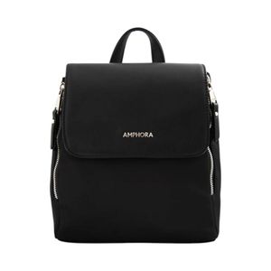 Mochila Con Tapa Amphora Neferet Negro Especial