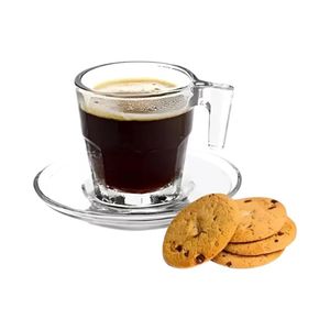 Set 6 Tazas + Plato Cafe Expresso 70 Ml Kimglass