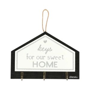 Porta Llaves Madera Homewell 20x14cm