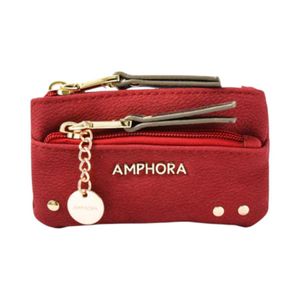 Monedero Doble Cierre Mujer Amphora Catriel Rojo