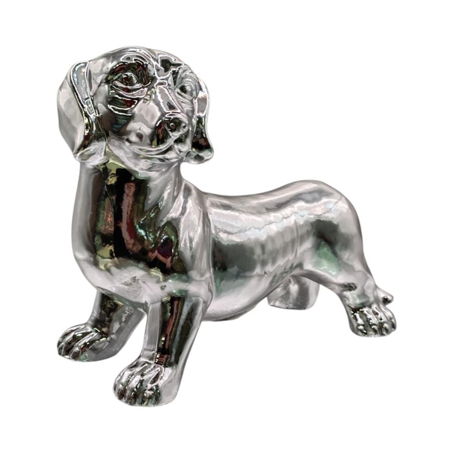Perro Salchicha Plateado 22x10x18cm Aleppo