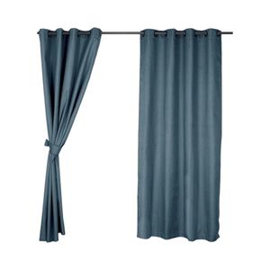 Set Cortinas Blackout Argolla Regata Azul Mashini