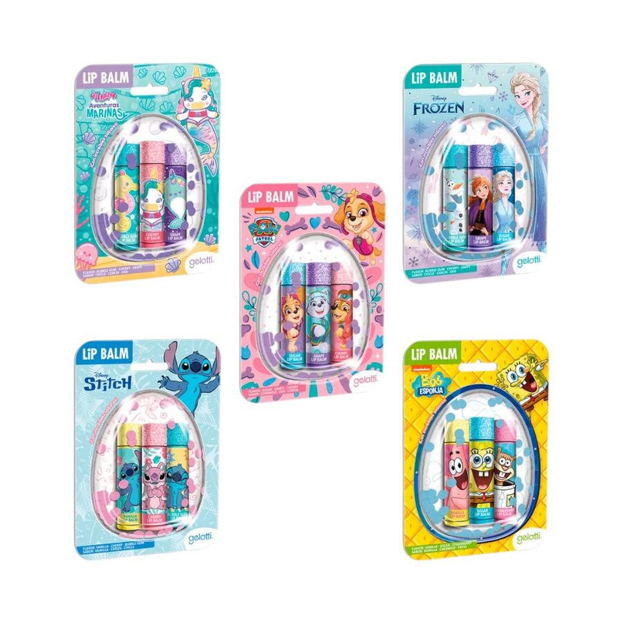 Bálsamo Labial Burbuja Mix 3  Gelatti Niñas