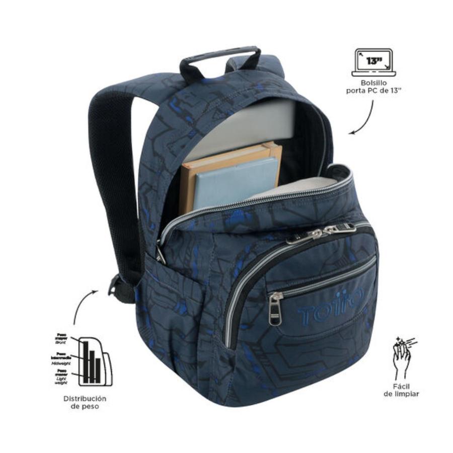 Mochila Juvenil Porta PC 13″ Gommas Totto