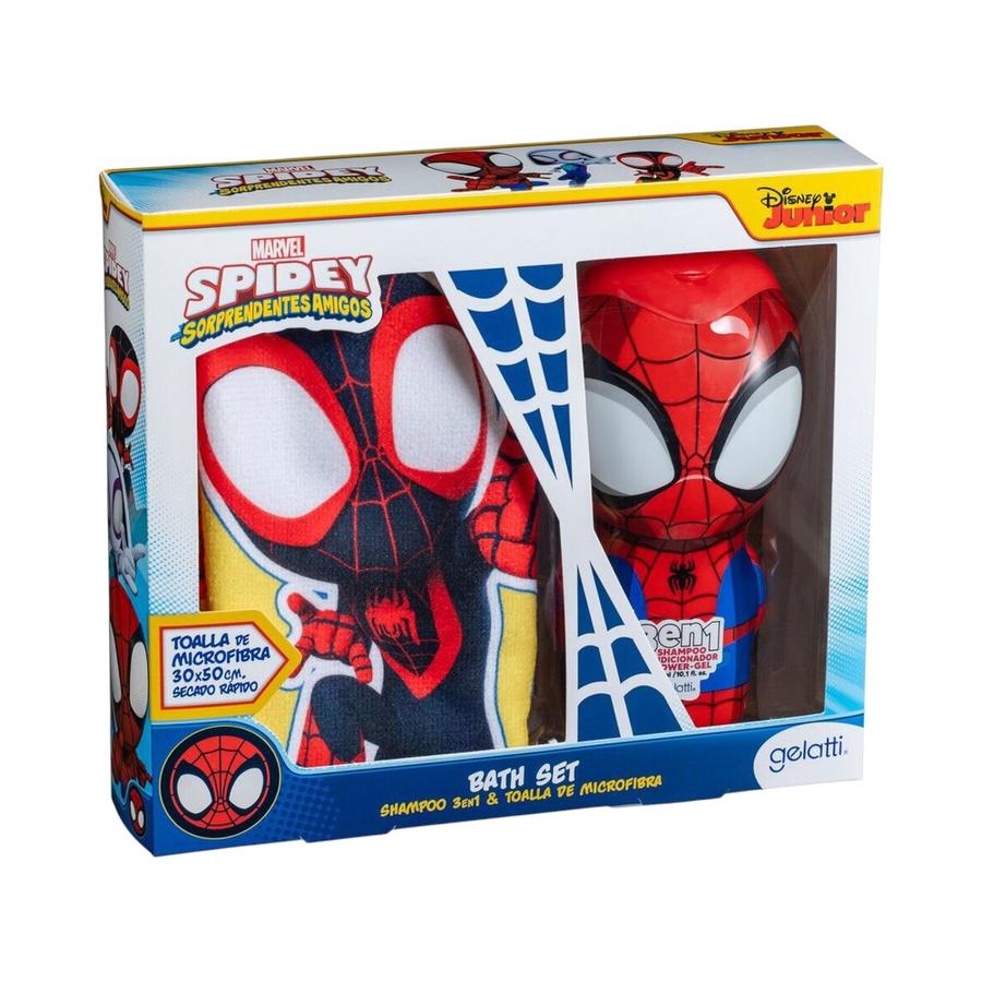 Set Shampoo 2en1 Baño Spiderman + Toalla Niño Gelatti Niños