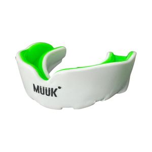 Protector Bucal Muuk Simple Adulto Silicona Verde con case