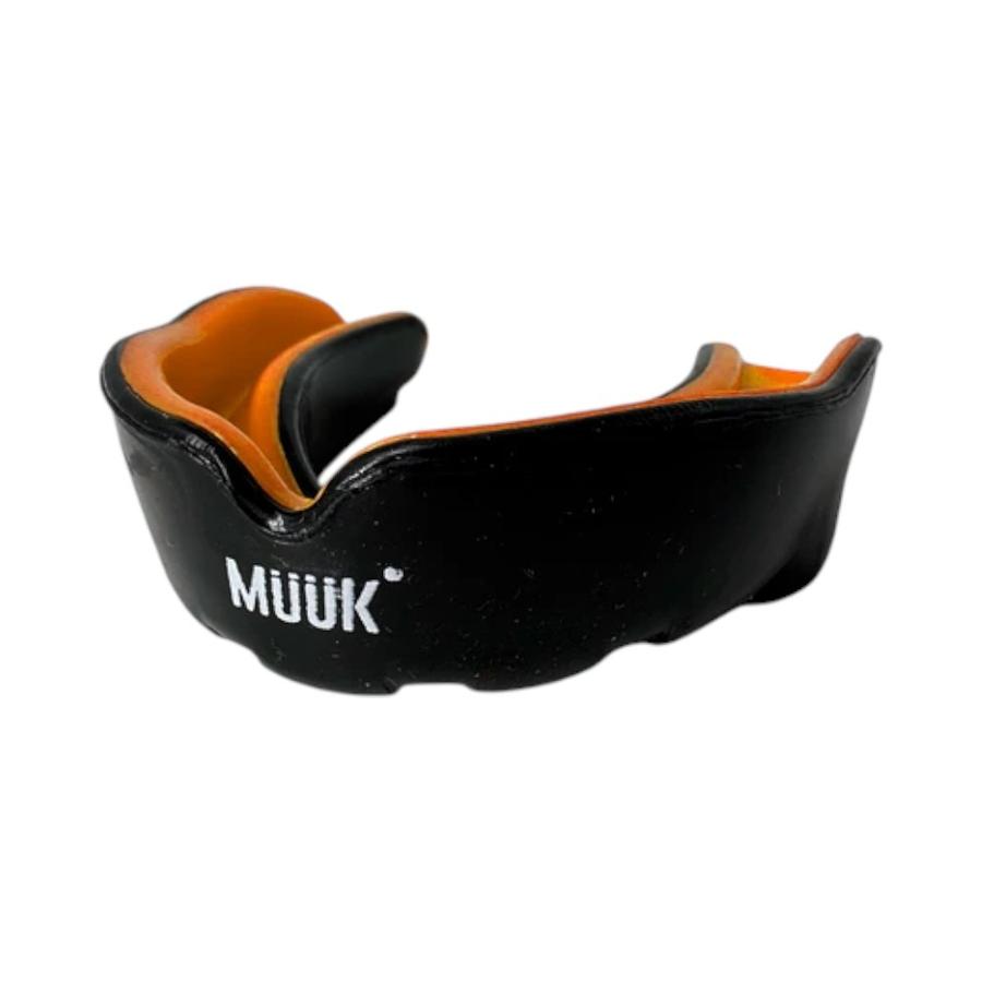 Protector Bucal Muuk Simple Adulto Silicona Naranjo con case