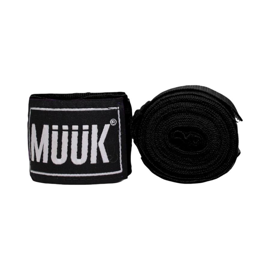 Venda de Boxeo Muuk Negro Algodón Poliéster 4,5 m