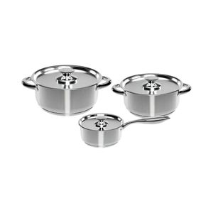Batería de Cocina 6 Piezas Acero Inoxidable Wens 410-6SS  De
