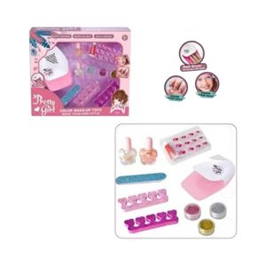 Set De Manicura Con Secador Para Niñas Evergroup 114922 Rosa
