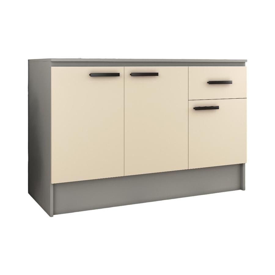 Mueble Base Cocina Baum 3 puertas + 2 Cajones Max 03 Ceniza