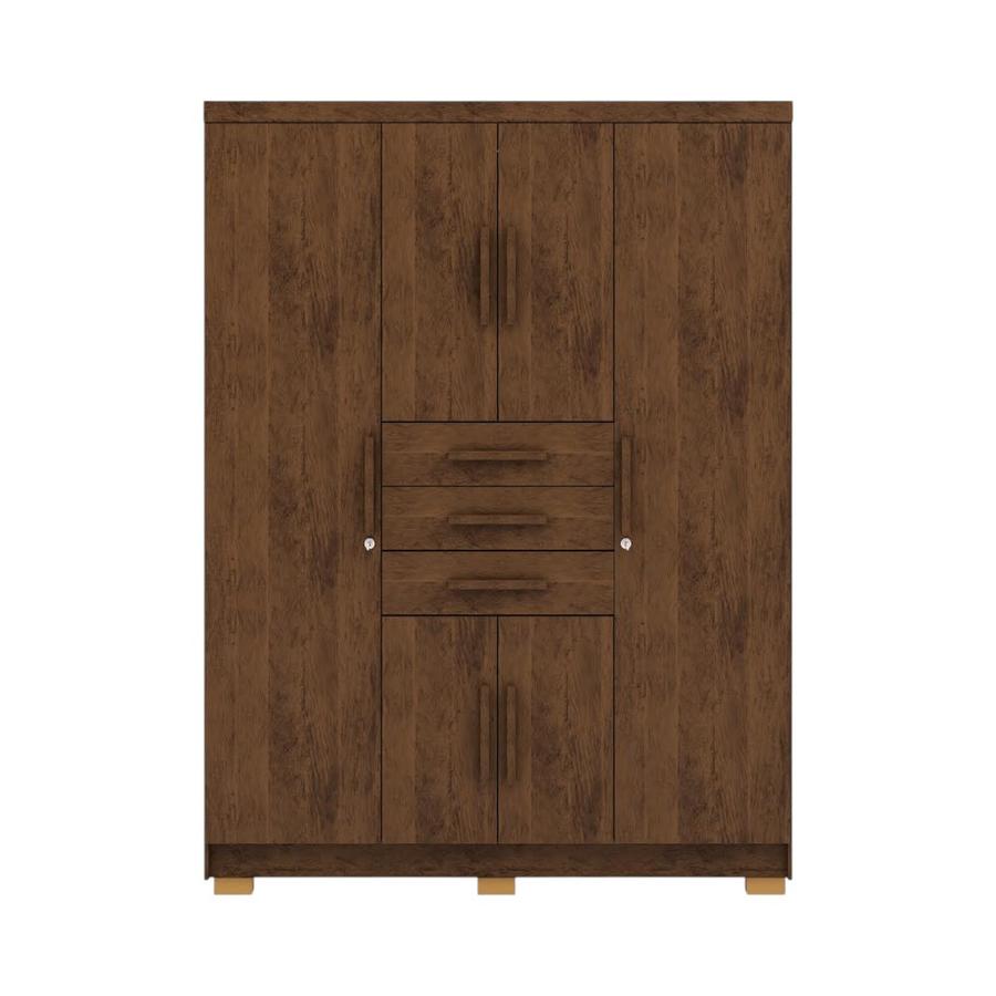 Closet Baum Taurus 6 Puertas + 3 Cajones Imbuia Rustico