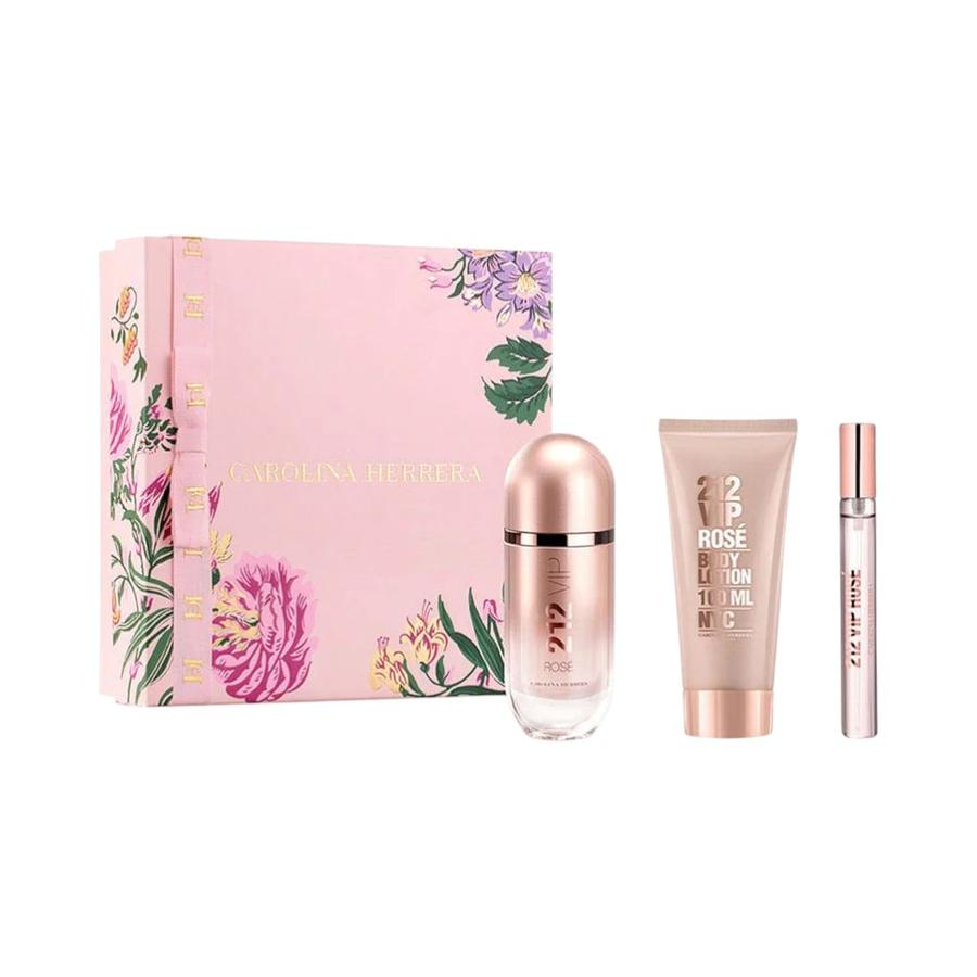 Set Mujer 212 VIP Rosé 80ml+TS10ml+BL100ml Carolina Herrera