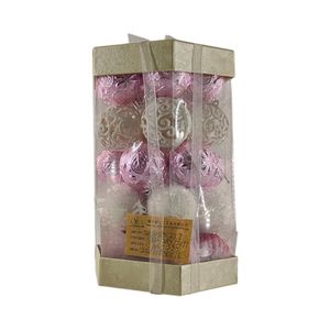 Esferas Decorativas Navideñas Matiz 5cm 20Piezas Rosa/Blanco