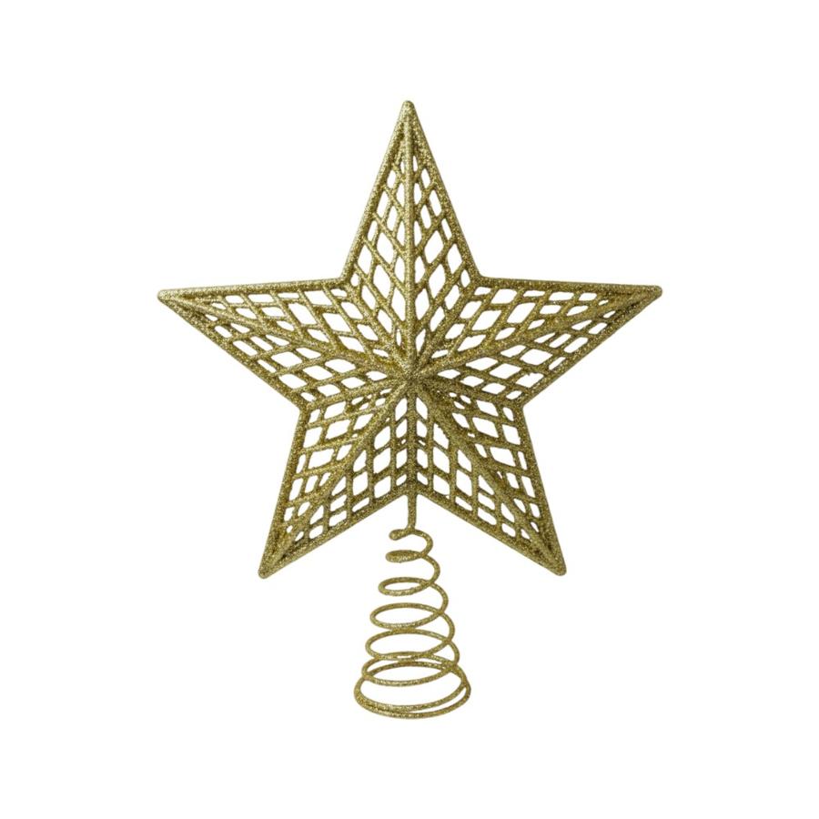 Estrella Navideña Matiz 20x23cm Dorada
