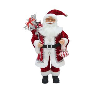 Muñeco Santa Con Abrigo Matiz 60cm Blanco/Rojo