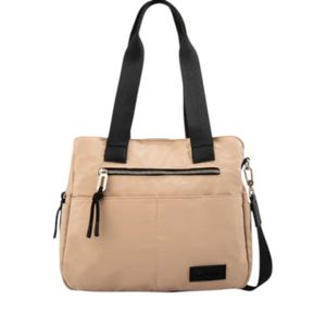 Cartera 2 Asas Mujer Amphora Adelina 3 divisiones Beige
