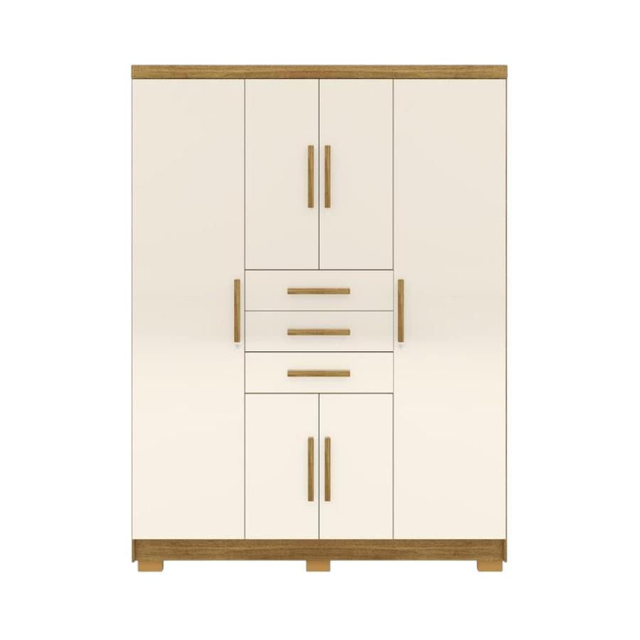 Closet Baum Taurus 6 Puertas 3 Cajones Natural/Champagne