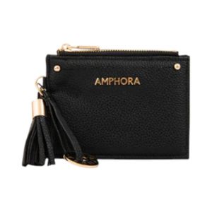 Monedero Pequeño Amphora Etiopía Ecocuero Negro