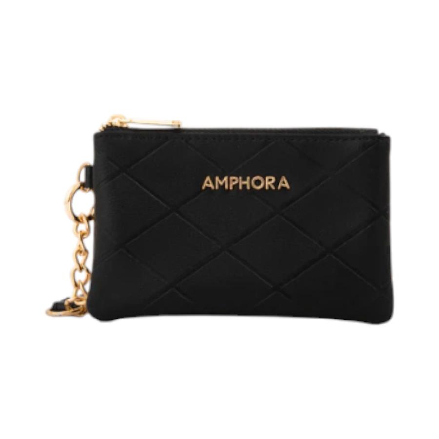 Monedero Pequeño Amphora Suiza Ecocuero Negro