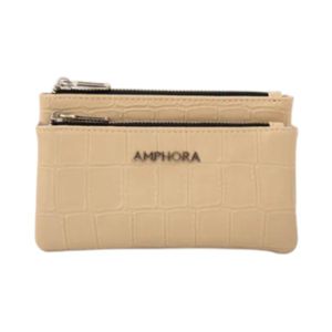 Monedero Pequeño Amphora Dual Símil cuero Beige