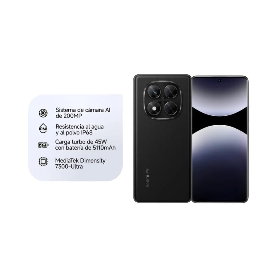 Smartphone Xiaomi Redmi Note 14 Pro 5G 8/256GB Negro