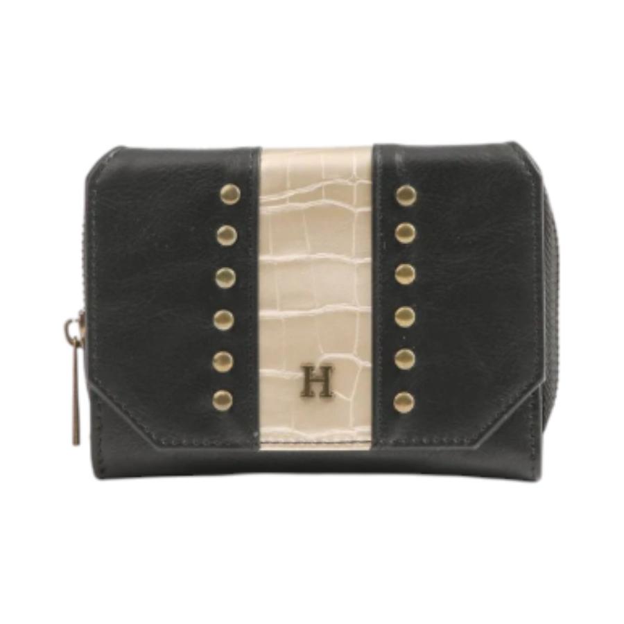 Billetera Mediana Humana Gema Ecocuero Negro