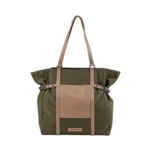 Cartera Tote Humana Cora Bolsillo Frontal Cierre Verde