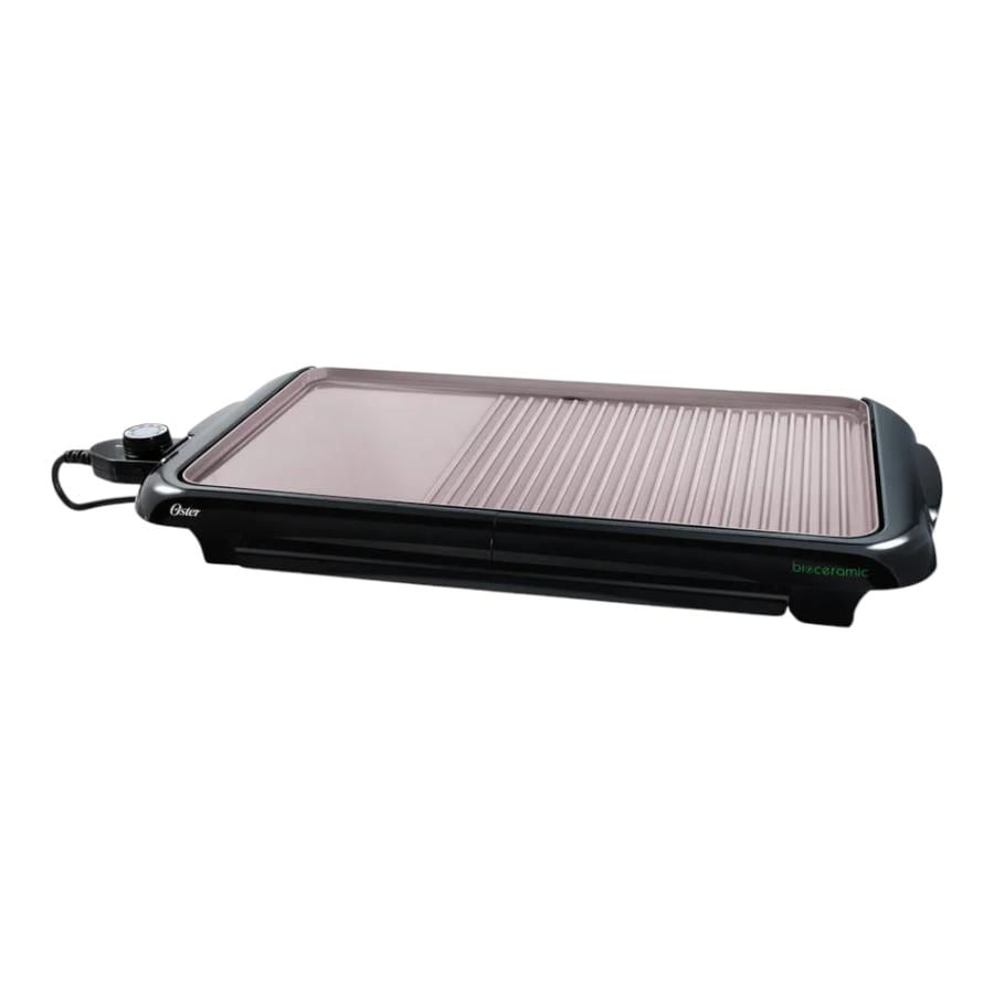 Oster Parrilla Eléctrica Bioceramic Grill/Griddle 5058 Negro